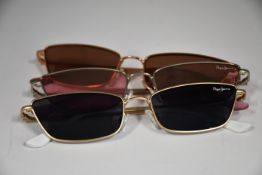 Three pairs of as new Pepe Jeans Zoey sunglasses (No cases).