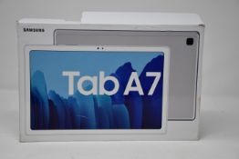One boxed as new Samsung Galaxy Tab A7 tablet 32G in silver (UK Version).