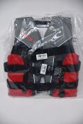 Three youths as new O'Neill Superlite 50N CE buoyancy vests in smoke/graph/red (RRP £50 each).