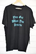 An as new Mike Amiri You Get What You Deserve T-shirt (L - RRP $240).