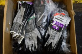 A quantity of as new Supertouch Deflector ND nitrile foam coated gloves, cut level D (