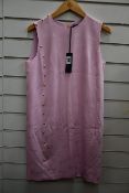 An as new Versace pink dress with Versace detailing (Size 42).