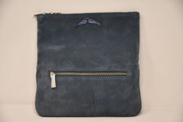 An as new Zadig & Volttaire Rock Suede bag in blue (RRP €320).
