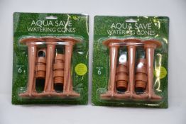 Twenty four packs of six as new Creative Garden Aqua Save Watering Cones.