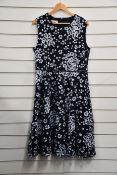 One as new Hobbs Lilith dress in navy blue (UK 16).