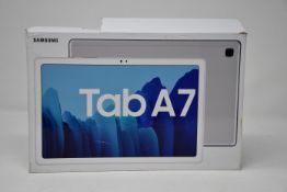 One boxed as new Samsung Galaxy Tab A7 tablet 32G in silver (UK Version).