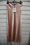 One as new Galvan London Satin Valletta rose nude skirt size 36 (120SGSK400002RN).