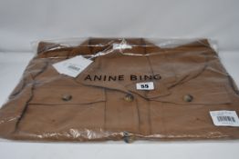 One as new Anine Bing Kaiden Belted Utility Dress In Brown size L (A-02-1009-250).