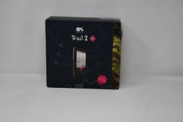 A boxed as new Ordnance Survey Trail 2 GPS hiking device.