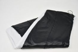 A pair of as new Oui black vegan leather trousers (Size 34 - RRP £120).