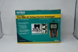 A boxed Extech DL160 current datalogger.