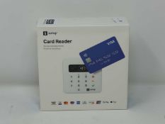 A boxed as new SumUp Air Contactless & Chip and Pin Card Payment Reader in White (Model: