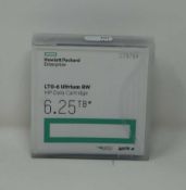 An as new HP C7976A 6.25TB LTO-6 Ultrium RW MP Data Cartridge.