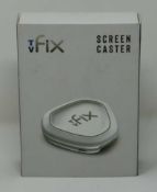A boxed as new TV Fix Screen Caster (Box sealed, some cosmetic damage to box).