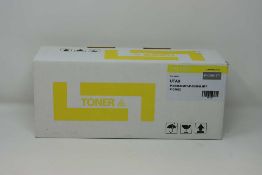 A boxed as new Non-Original Yellow Toner Cartridge compatible with UTAX PK-5017Y (box opened).