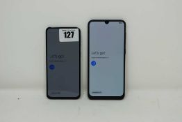 SOLD FOR PARTS: A pre-owned Samsung Galaxy A50 SM-A505FN/DS in Black (FRP locked. Some cosmetic