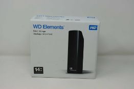 A boxed as new Western Digital WD Elements 4TB External Desktop USB3.0 Hard Drive (P/N: