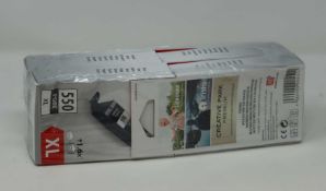 Four boxed as new Canon PGI-550PGBK XL Pigment Black High Yield Inkjet Cartridges (M/N: 6431B001