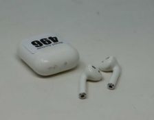 A pre-owned pair of Apple AirPods (2nd generation).
