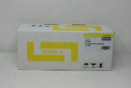 A boxed as new Non-Original Yellow Toner Cartridge compatible with UTAX PK-5017Y (box opened).