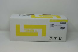 A boxed as new Non-Original Yellow Toner Cartridge compatible with UTAX PK-5017Y (box opened).