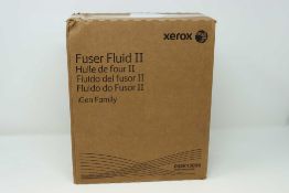 Six as new bottles of Xerox Fuser Fluid II iGen Family 008R13096 (Bottles sealed, one missing lid).