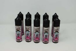 Ten bottles of FlavaCo Cartel Scarlett Strawberry Pear 50ml Shortfill Zero Nicotine E-liquid.