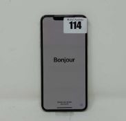 A pre-owned Apple iPhone Xs Max (Global/A2101) 256GB in Silver (FRP clear) (Checkmend report ID: