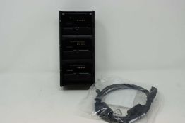 A boxed as new Zebra ZQ500 Series 3 Slot Battery Charger (P/N: SAC-MPP-3BCHGUK1-01) (Box opened,