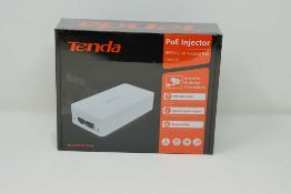 A boxed as new Tenda IEEE802.3at PoE Injector (Model: PoE30G-AT) (Box sealed).