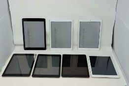 SOLD FOR PARTS ONLY: Three pre-owned Apple iPad Air (Wi-Fi only) A1474 in Space Grey (one with small