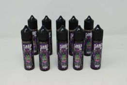 Ten bottles of FlavaCo Cartel Russell Blackcurrent and Pineapple 50ml Shortfill Zero Nicotine E-