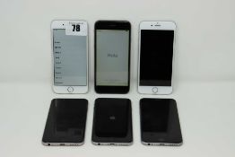 SOLD FOR PARTS ONLY: Five pre-owned Apple iPhone 6 (Global/Sprint/A1586) and a pre-owned Apple
