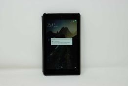 A pre-owned Amazon Fire HD 8 (2020) 32GB in Black with a Amazon case in grey fabric.