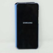 SOLD FOR PARTS: A pre-owned Samsung Galaxy A70 SM-A705MN in Black with a blue folio case (FRP
