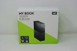 A boxed as new Western Digital WD 4TB My Book USB 3.0 Desktop Hard Drive (Box sealed).