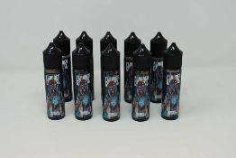Ten bottles of FlavaCo Cartel Russell Blackcurrent and Pineapple 50ml Shortfill Zero Nicotine E-