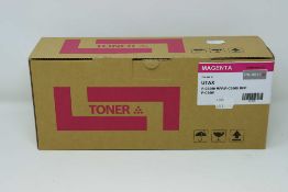 A boxed as new Non-Original Magenta Toner Cartridge compatible with UTAX PK-5011 M (box opened).