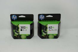 One boxed as new HP 302XL Black Ink Cartridg (P/N: F6U68AE Expiry Date: May 2022) and one boxed as