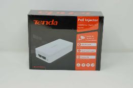 A boxed as new Tenda IEEE802.3at PoE Injector (Model: PoE30G-AT) (Box sealed).