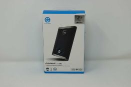 A boxed as new G-Technology G-DRIVE 2TB Mobile Pro Thunderbolt 3 SSD in Black (Box sealed).