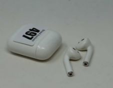 A pre-owned pair of Apple AirPods (1st generation).