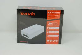 A boxed as new Tenda IEEE802.3at PoE Injector (Model: PoE30G-AT) (Box sealed).