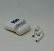 A pre-owned pair of Apple AirPods (1st generation).