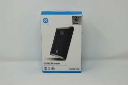 A boxed as new G-Technology G-DRIVE 2TB Mobile Pro Thunderbolt 3 SSD in Black (Box sealed).