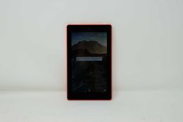 A pre-owned Amazon Fire 7 (7th Gen) 8GB in Orange (some light scratches to screen glass).