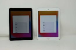 SOLD FOR PARTS ONLY: Two pre-owned Apple iPad Air 2 (Wi-Fi only) A1566 in Space Grey and Silver (