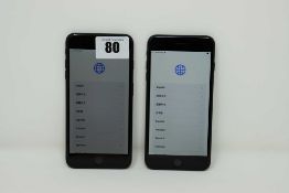 SOLD FOR PARTS ONLY: Two pre-owned Apple iPhone 7 Plus (AT&T/T-Mobile/Global/A1784) (Both iCloud