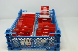 Twenty two assorted as new Canon Printer Cartridges (Some damage to packaging).