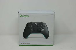 A boxed as new Microsoft Xbox Wireless Controller in Grey/Blue (WL3-00106).